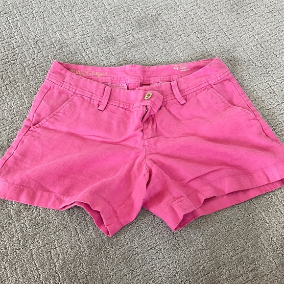 Lilly Pulitzer Pants - Lilly Pulitzer pink linen shorts calla short